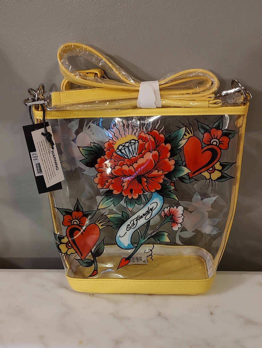 Ed Hardy Clear Beach/Stadium Bag